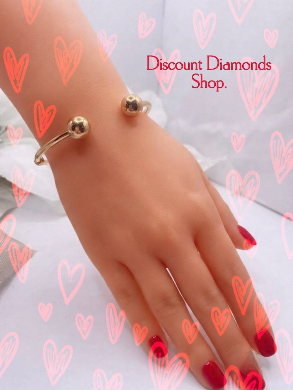 Classis Geometric Style Bangle  Bracelet 18K Yellow Gold on 925 Sterling Silver